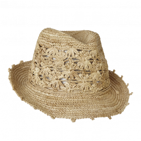 Ada - Crochet Raffia Fedora Hat