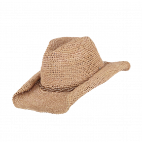Bethany - Crochet Raffia Cowboy Hat
