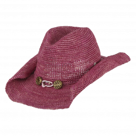 Dulcie - Crochet Raffia/Druzy/Cowboy Hat