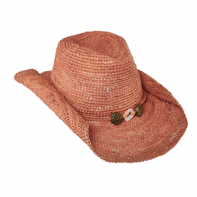 Dulcie - Crochet Raffia/Druzy/Cowboy Hat