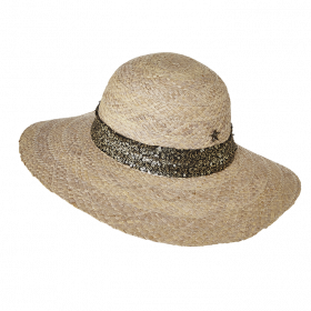 Tara - Raffia Braid/Sequin Hat