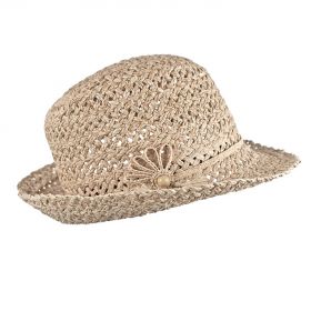 Liza - Plaitted Raffia Fedora Hat