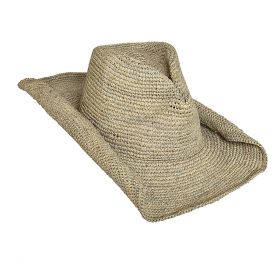 Tobi - Crochet Raffia Cowboy Hat